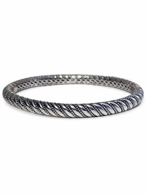 JAI by John Hardy Andaman Sea Texture Hinged Bangle Bracelet Sterling Silver 925